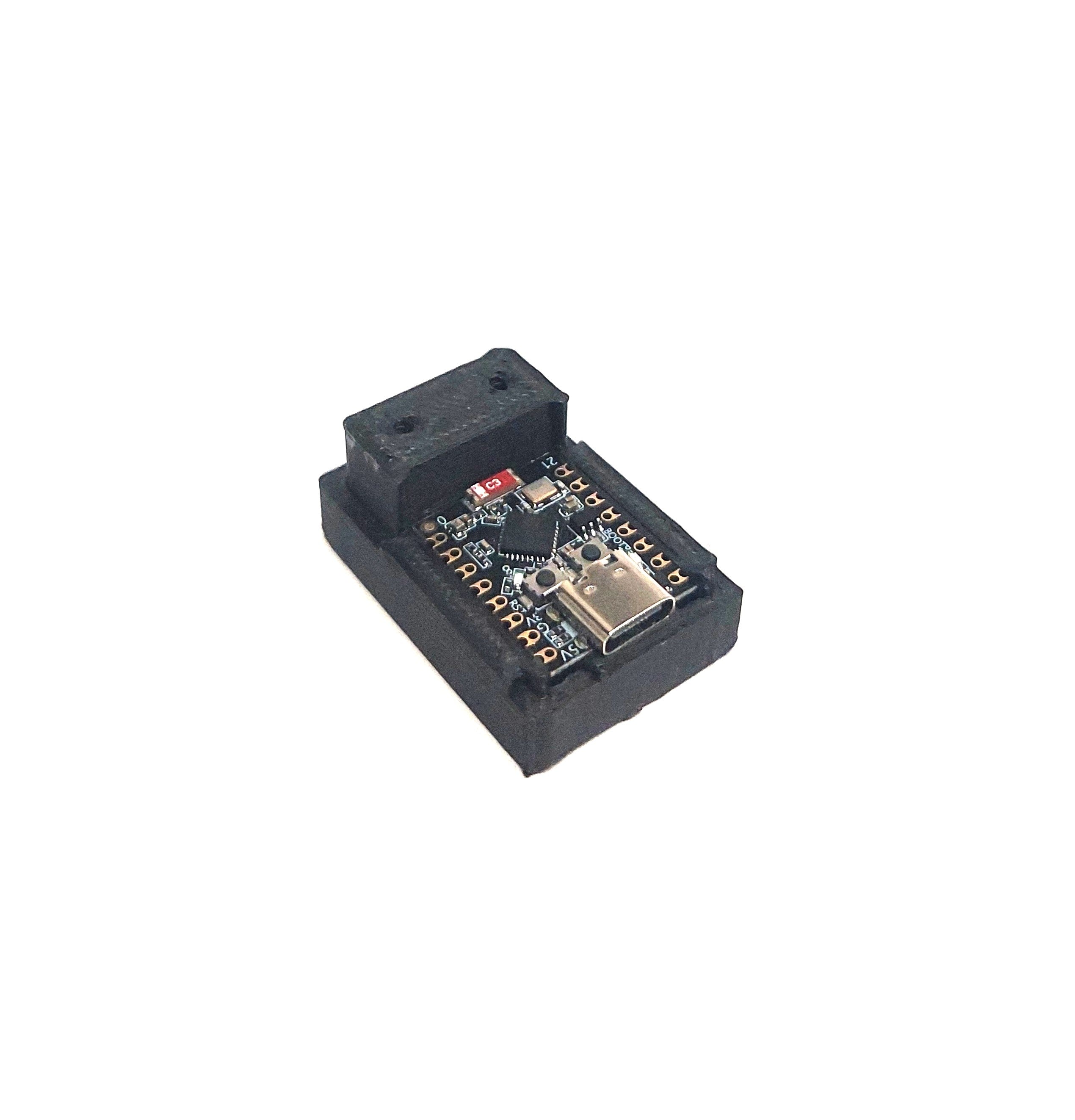 2x ESP32-C3 Gehäuse Case mit Deckel – USB-C 3D Druck PLA schwarz – IoT DIY Elektronik Box kompakt