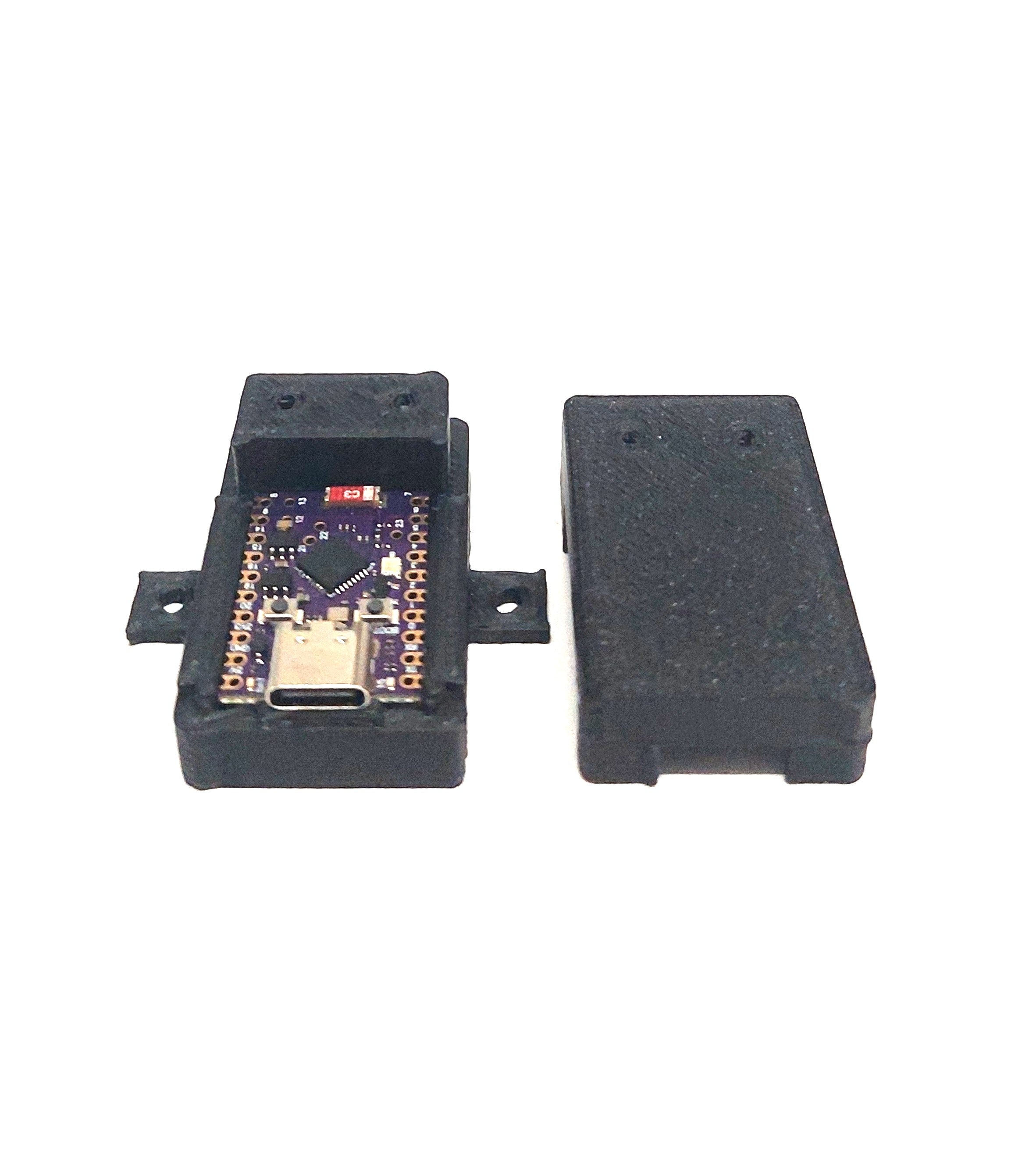2x ESP32-C6 Gehäuse Case mit Befestigung – USB-C 3D Druck PLA schwarz – IoT DIY Elektronik Box WLAN Bluetooth