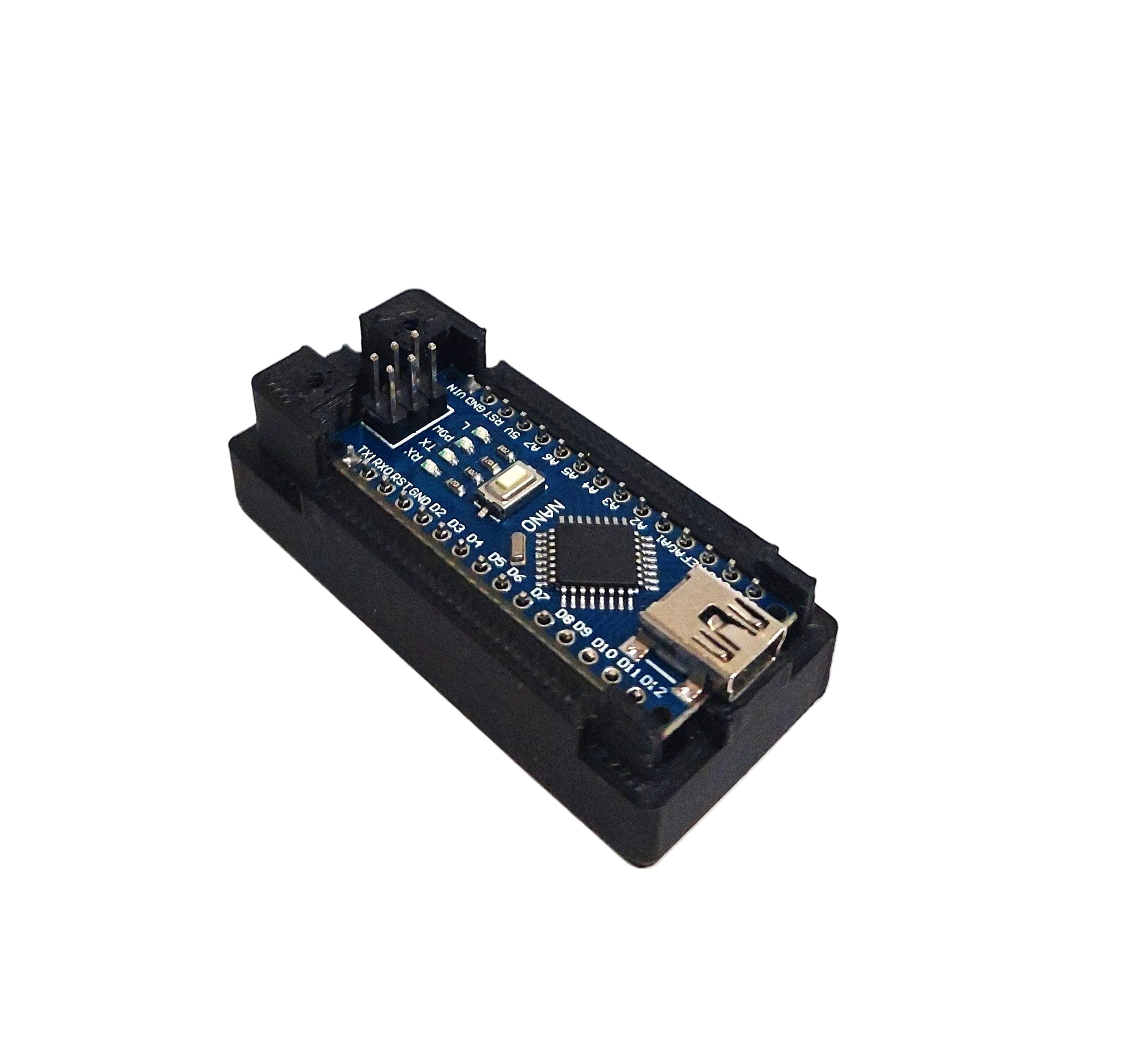 Arduino Nano Gehäuse Case Variante 2 mit Deckel – 3D Druck PLA schwarz – DIY Elektronik Box ATmega328