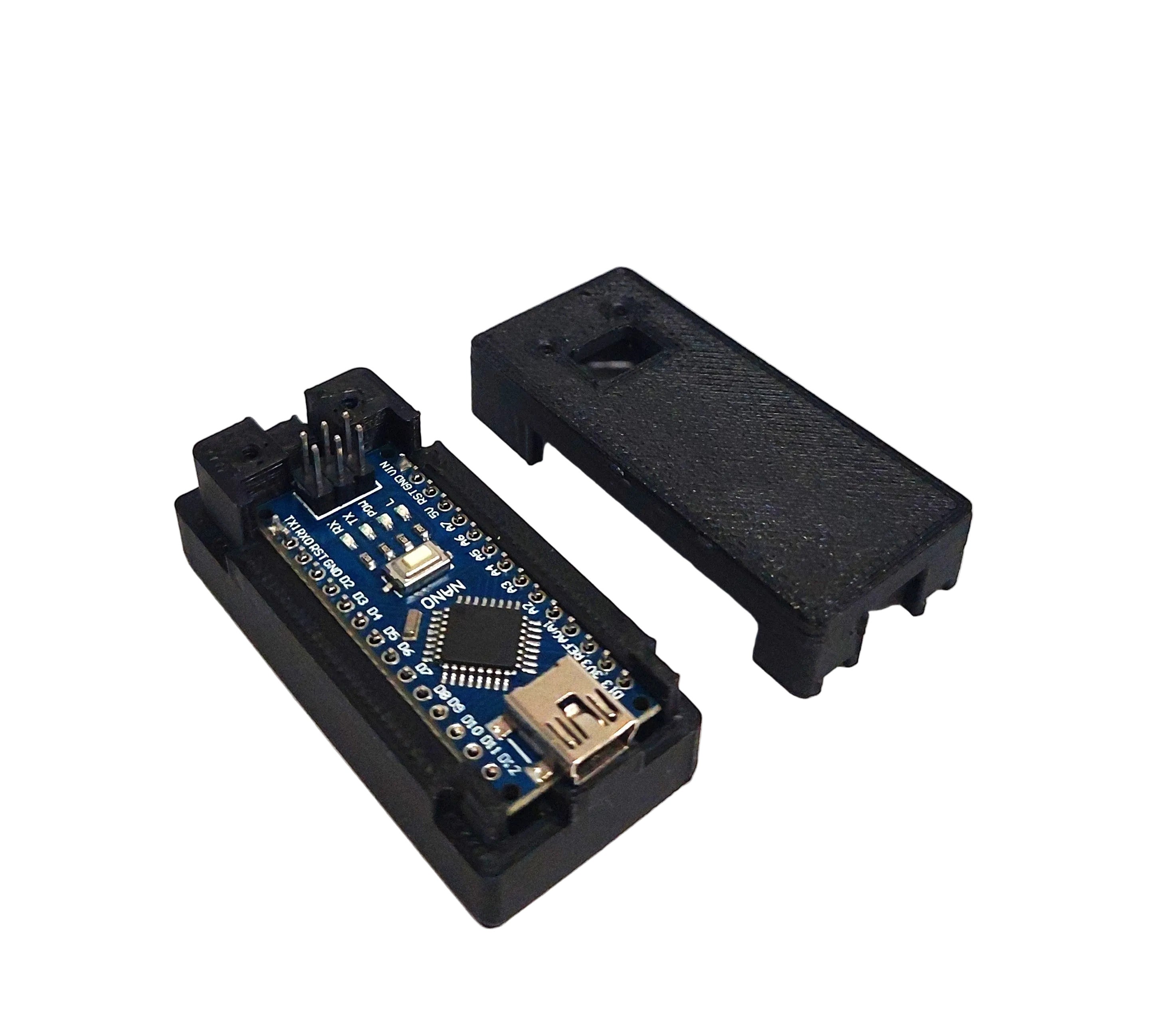 Arduino Nano Gehäuse Case Variante 2 mit Deckel – 3D Druck PLA schwarz – DIY Elektronik Box ATmega328