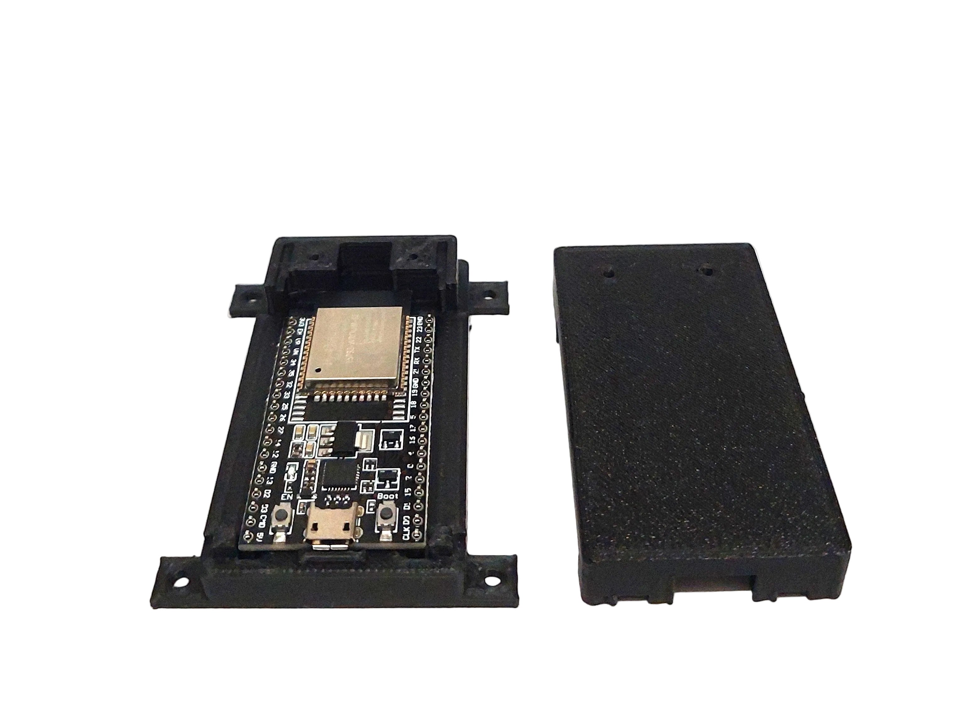 ESP32 Dev Kit V4 Gehäuse Case mit Befestigung NodeMCU Micro USB PLA schwarz  DIY