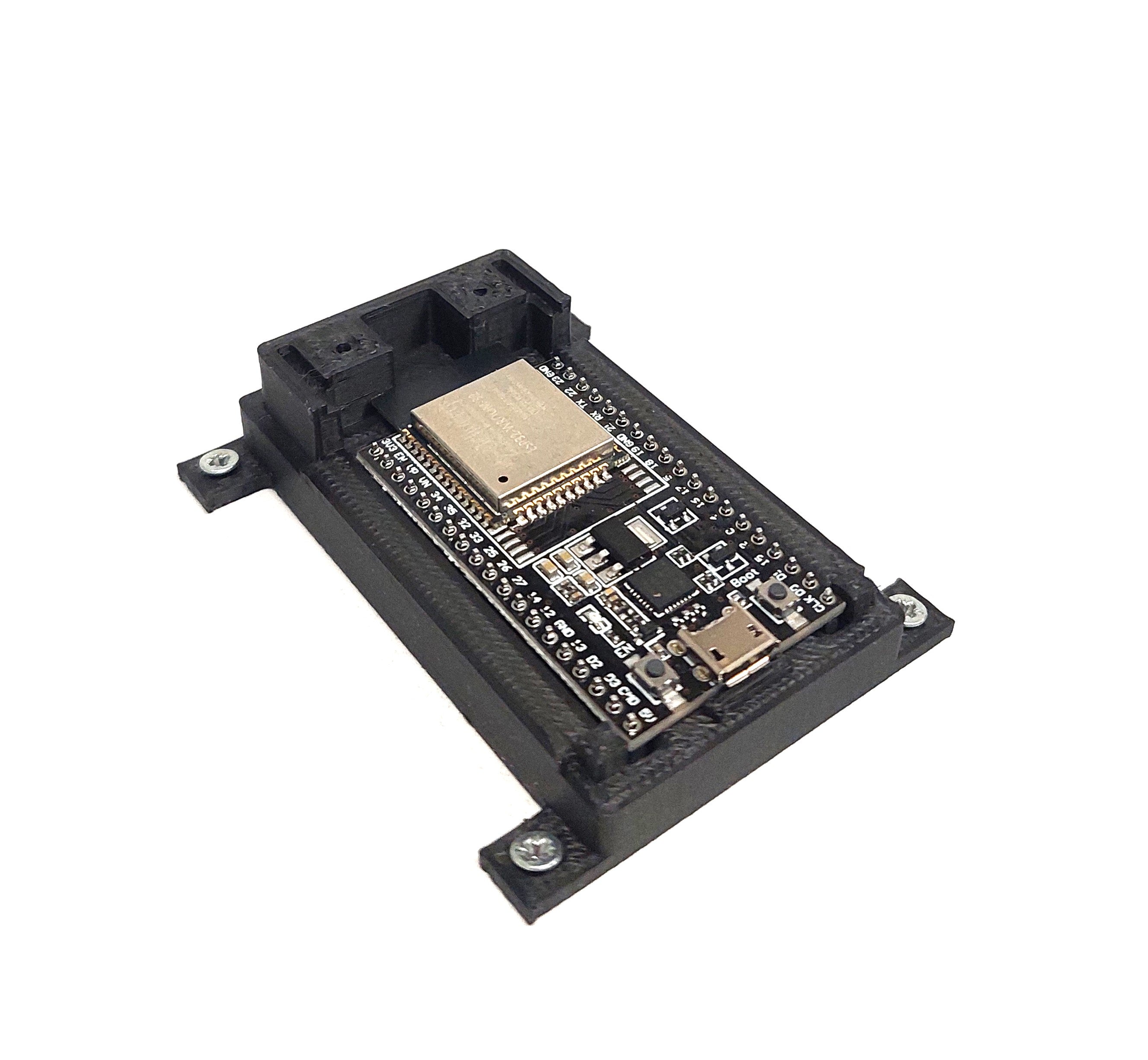 ESP32 Dev Kit V4 Gehäuse Case mit Befestigung NodeMCU Micro USB PLA schwarz  DIY