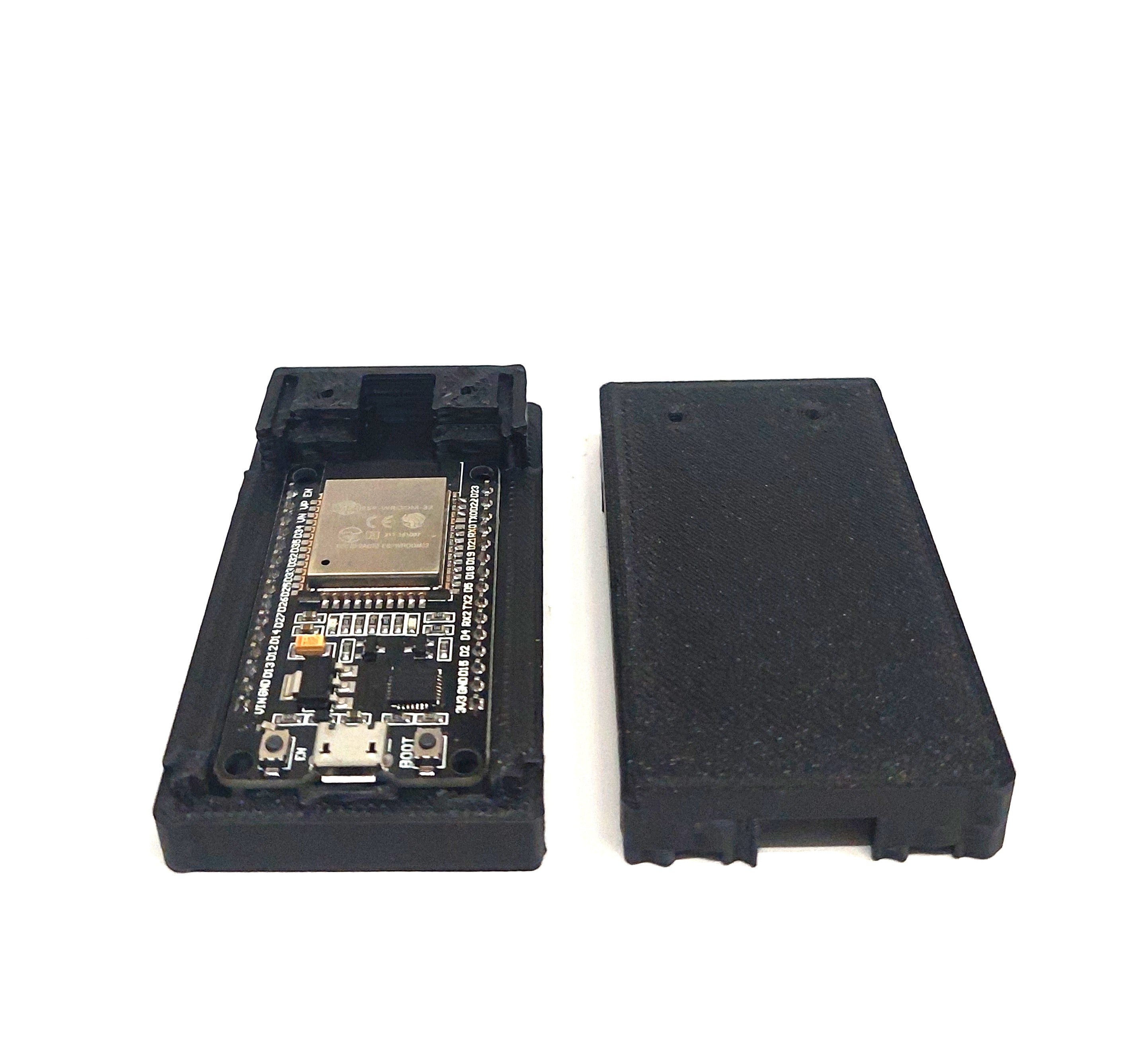ESP32 Dev Kit V1 Gehäuse Case mit Deckel – 3D Druck PLA schwarz – NodeMCU WROOM32 IoT DIY Box