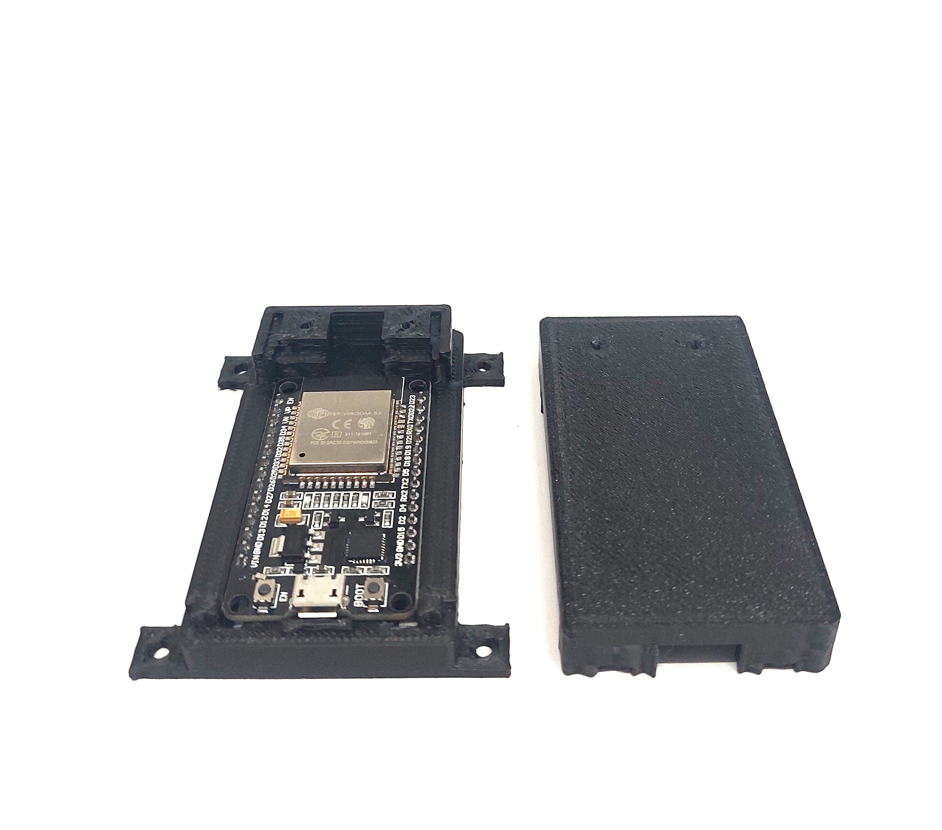 ESP32 Dev Kit V1 Gehäuse Case mit Befestigung – 3D Druck PLA schwarz – NodeMCU IoT DIY Box