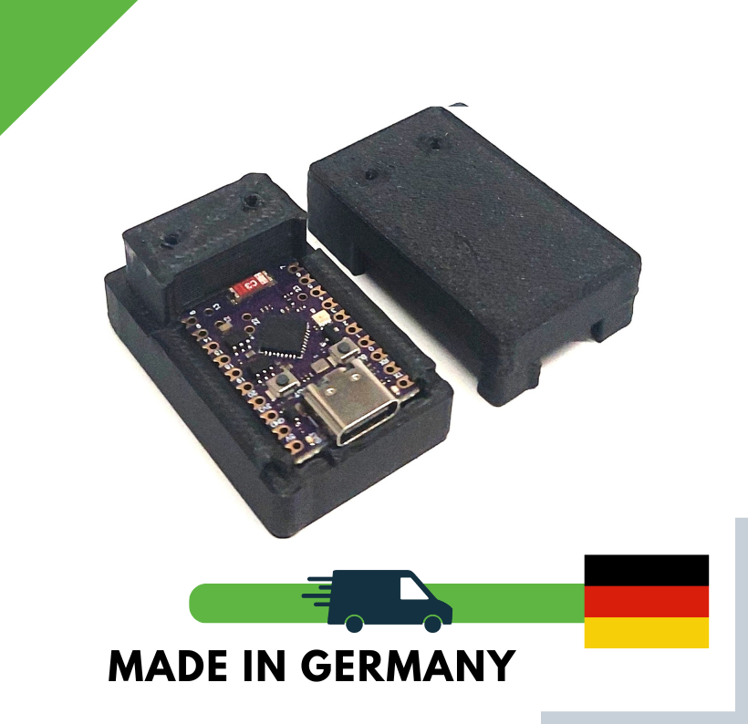 2x ESP32-C6 Gehäuse Case mit Deckel – USB-C 3D Druck PLA schwarz – kompakte IoT DIY Elektronik Box