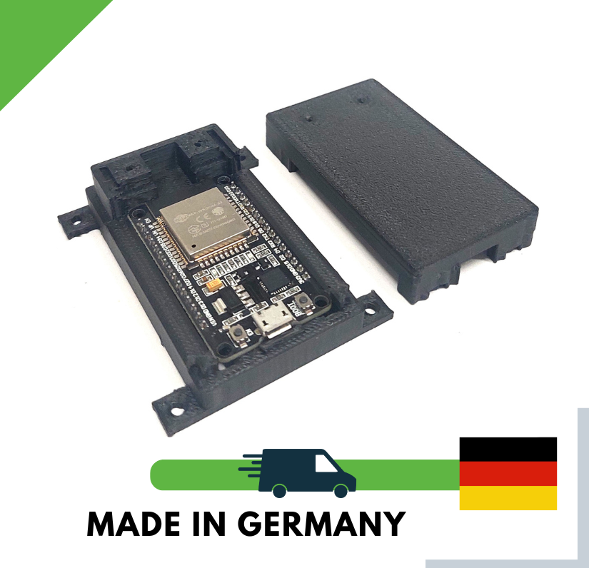 ESP32 Dev Kit V1 Gehäuse Case mit Befestigung – 3D Druck PLA schwarz – NodeMCU IoT DIY Box